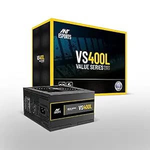 Ant Esports VS400L NonModular High Efficiency Gaming Power Supply/PSU with Continuous Power and 120mm Silent Fan
